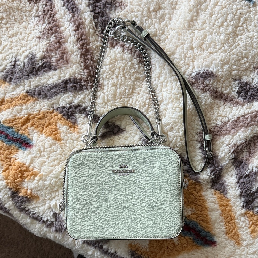 Coach Light Green Crossbody Bag with Chain Strap